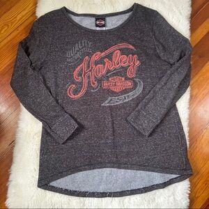 Harley Davidson Women’s Long Sleeve Jersey Top Size Large